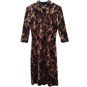 Betsey Johnson Vintage 90s Velvet Tiger Stripe Dress